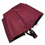 Жіноча парасолька напівавтомат на 10 спиць антивітер із принтом міст усередині від Bellissimo бордовий М 0628-7, фото 7