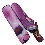 Жіноча парасолька-автомат у подарунковій упаковці на 9 спиць з квітковим принтом від Frei Regen рожева ручка 09086-3, фото 3