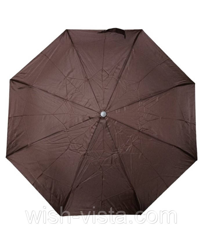 Парасолька напівавтомат жіноча PL 001 на 8 спиць Коричнева, фото 1