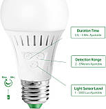 Світлодіодна лампа Elrigs E27 з датчиком руху та датчиком сутінків, 7 Вт, замінює 60 Вт, регульований діапазон, фото 4