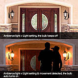 Світлодіодна лампа Elrigs E27 з датчиком руху та датчиком сутінків, 7 Вт, замінює 60 Вт, регульований діапазон, фото 9