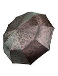 Парасолька напівавтомат жіноча Bellissimo M524 жакардова на 9 спиць Коричнева, фото 2