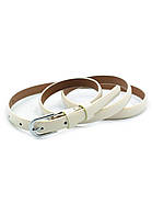 Жіночий ремінь 1,3 х 110 см Weatro Молочний zhn-kz-kit13-034, фото 3