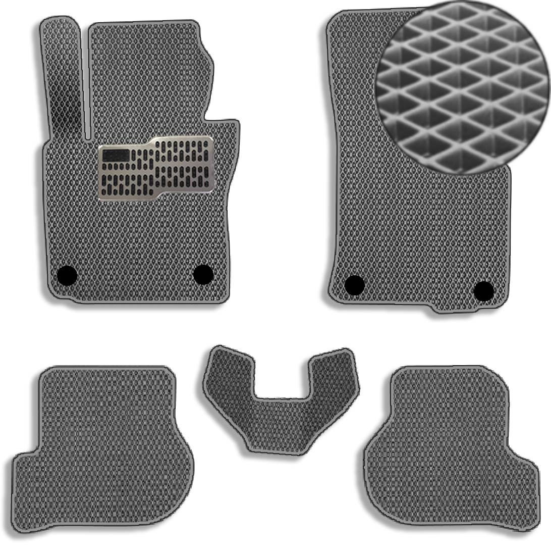 Килимки в салон EVA для Skoda Octavia A5 2004-2013 (Металічний підп'ятник) Сірі 5 шт