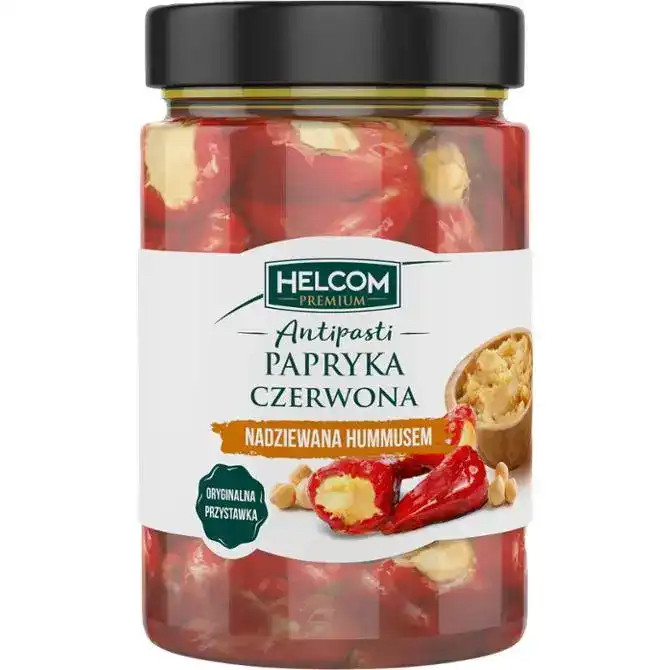 Перець червоний фарширований хумусом HELCOM PREMIUM 260g ск/б, фото 1