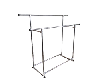 Стійка 130*150*50 см для одягу подвійна металева дворівнева вішалка для одягу С14