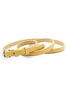 Жіночий ремінь 1,3 х 110 см Weatro Гірчичний zhn-kz-kit13-045, фото 2