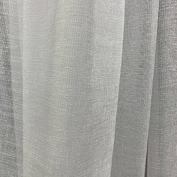 Тюль з батисту білий з блиском на метраж, висота 2.8 м (Simli-beyaz)