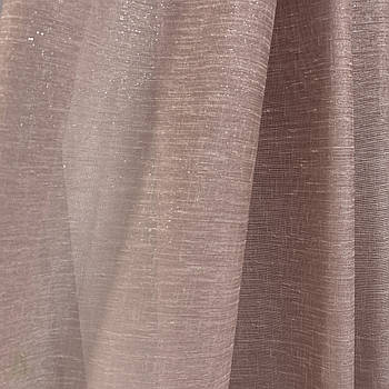 Тюль з батисту пудровий з блиском на метраж, висота 2.8 м (Simli-pudra)