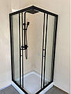 Душова кабіна Aquanil INDIANA 75х75х190 см прозоре скло чорний профіль, фото 6