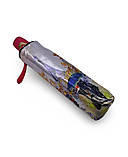 Парасолька жіноча автомат Susino No466 9 спиць 3 складання Малинова, фото 4