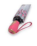 Парасолька напівавтомат жіноча Toprain 625 на 9 спиць з Ейфелевою вежею Сіро-рожева, фото 4