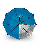 Парасолька жіноча автомат Susino No466 9 спиць 3 складання Бірюзова, фото 2