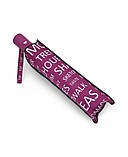 Парасолька напівавтомат жіноча Toprain 593 "Words" на 9 спиць Бузкова, фото 4