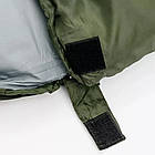 Спальний мішок демісезонний (200х60см)+ чохол, Хакі / Туристичний спальник з капюшоном / Спальник-ковдра, фото 6