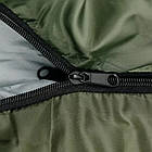 Спальний мішок демісезонний (200х60см)+ чохол, Хакі / Туристичний спальник з капюшоном / Спальник-ковдра, фото 7