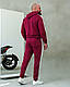 Спортивний костюм чоловічий лампас двонить бордовий весна осінь, фото 2