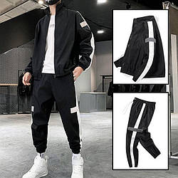 Легкий Чоловічий спортивний костюм з рефлетивом плащівка світловідбивний