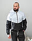 Чоловічий спортивний костюм із плащівки тонкий чорно білий, фото 4