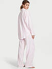 Піжама Victoria's Secret Modal-Cotton Long Pajama Set, Рожева в смужку, фото 3