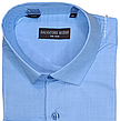 Класична однотонна чоловіча сорочка Salvatore Russo vd-0107 блакитна з довгим рукавом, ошатна, стильна, фото 7