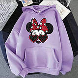 Жіноче худі з блискучим принтом Minnie Mouse, фото 4