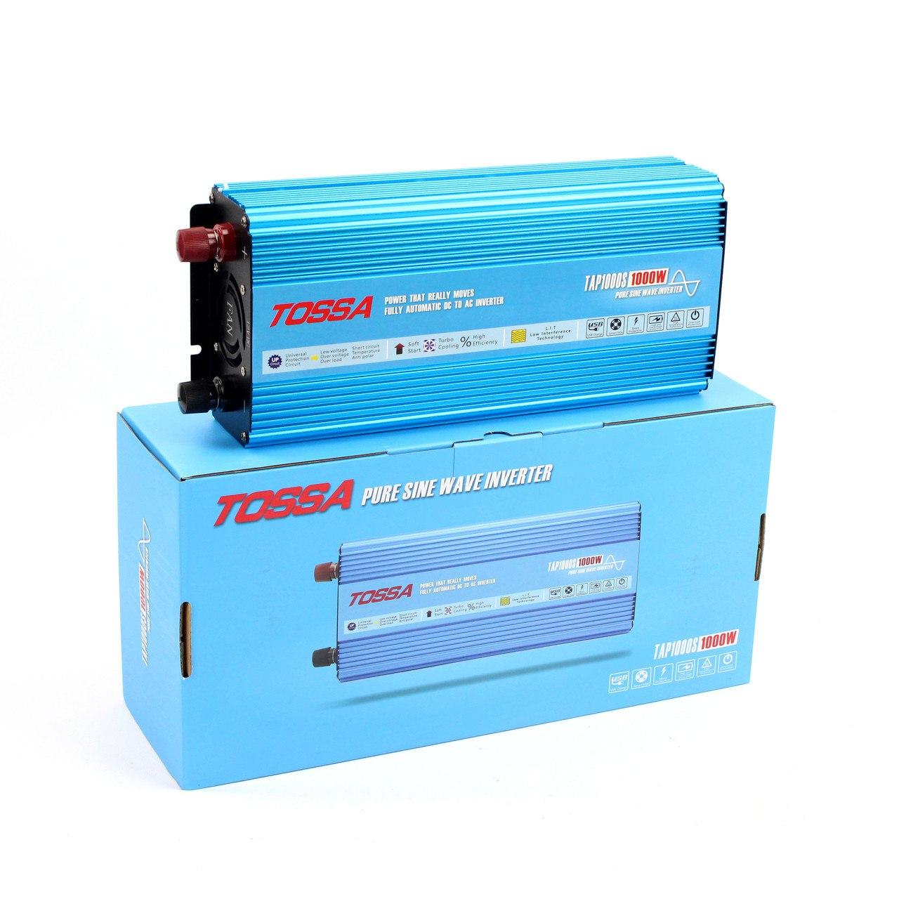 Перетворювач напруги для дому чистий синус 12-220V 1000W Tossa TAP1000S побутовий