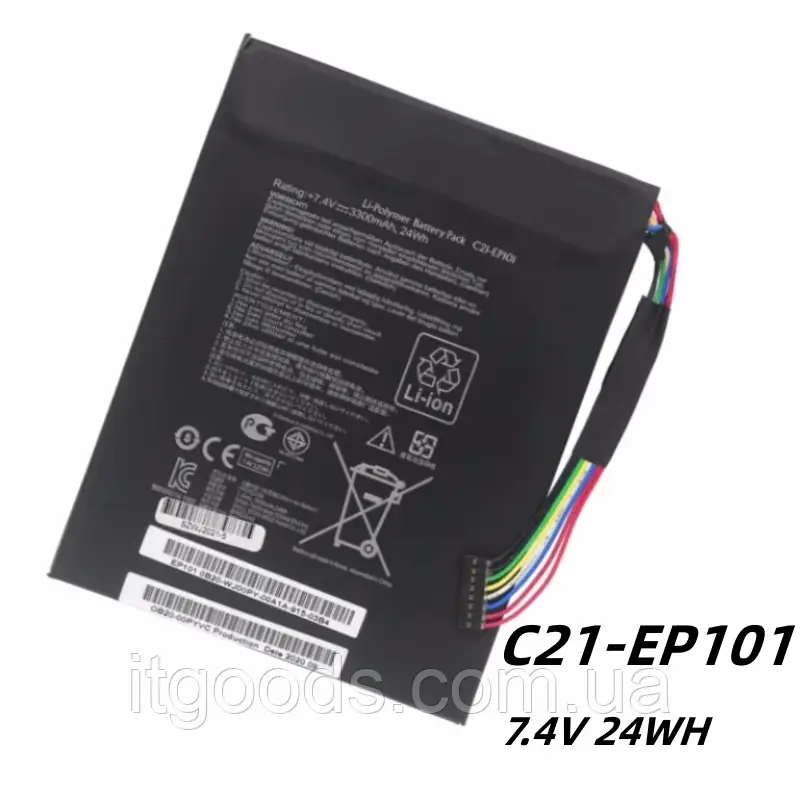 Акумуляторна батарея для планшета ASUS C21-EP101 C21EP101 7.4V 24Wh Eee Pad Transformer TF101-B1 TF101 TR101