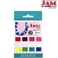 Глина полiмерна 12 кол/20гр  Dream Jam Clay  ROSA