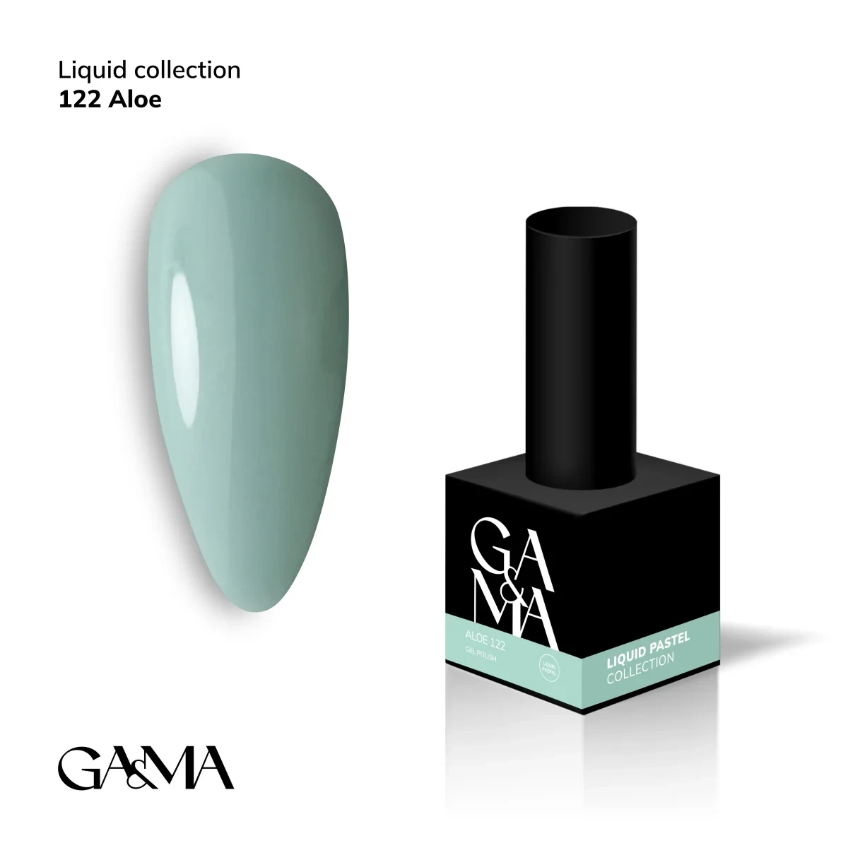 GA&MA Liquid pastel 122 Aloe / Рідка пастель 122 Алое, 10 мл