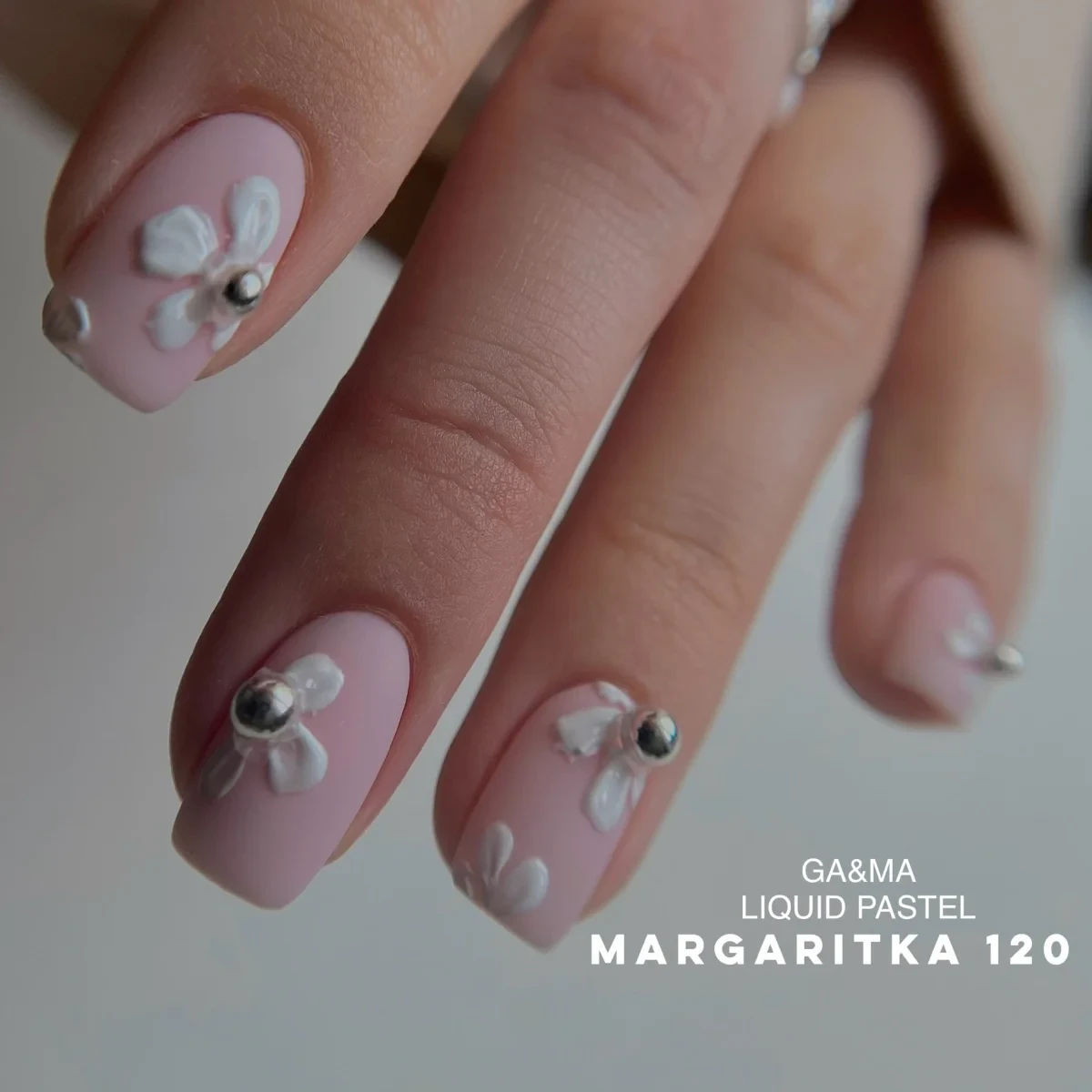 Гель-лак для нігтів маргарітка Ga&Ma Liquid pastel 120 Margaritka, 10 мл, фото 1