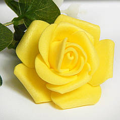 Роза з фоамірану 5 см, жовтий