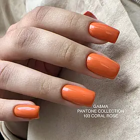 Гель-лак для нігтів GA&MA Pantone collection 103 Coral rose, 10 мл