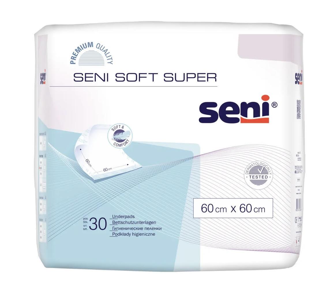 Пелюшки одноразові гігієнічні Seni Soft Super60х60 см, 30 шт  (Сені)