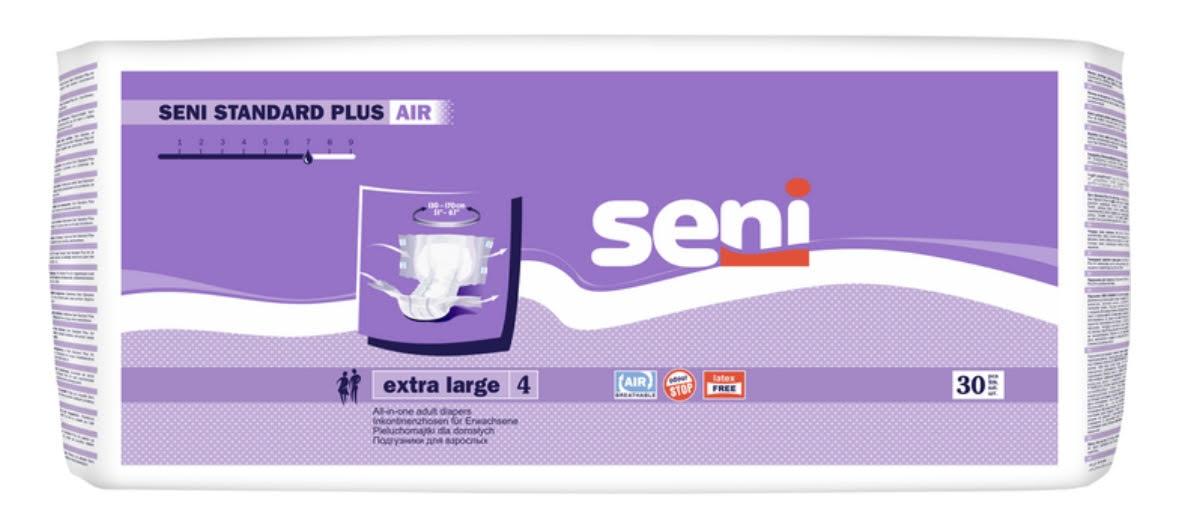 Підгузки для дорослих Seni Standard Plus Air Extra Large XL (4), 30 штук (Сені)