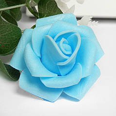 Роза з фоамірану 5 см, блакитна