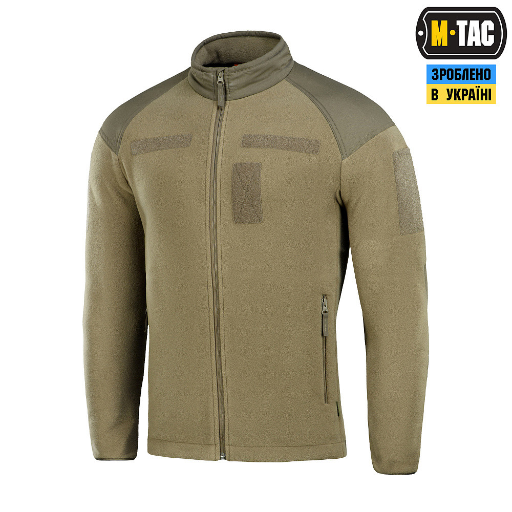 M-Tac тепла військова флісова кофта на блискавці Combat Fleece Jacket Dark Olive - фото 1 - id-p2333592272