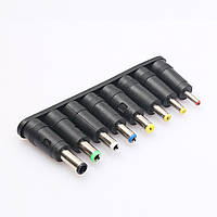 Набір перехідників DC | 5.5x2.1 мм | перехідники для ноутбука та інших пристроїв | чорний