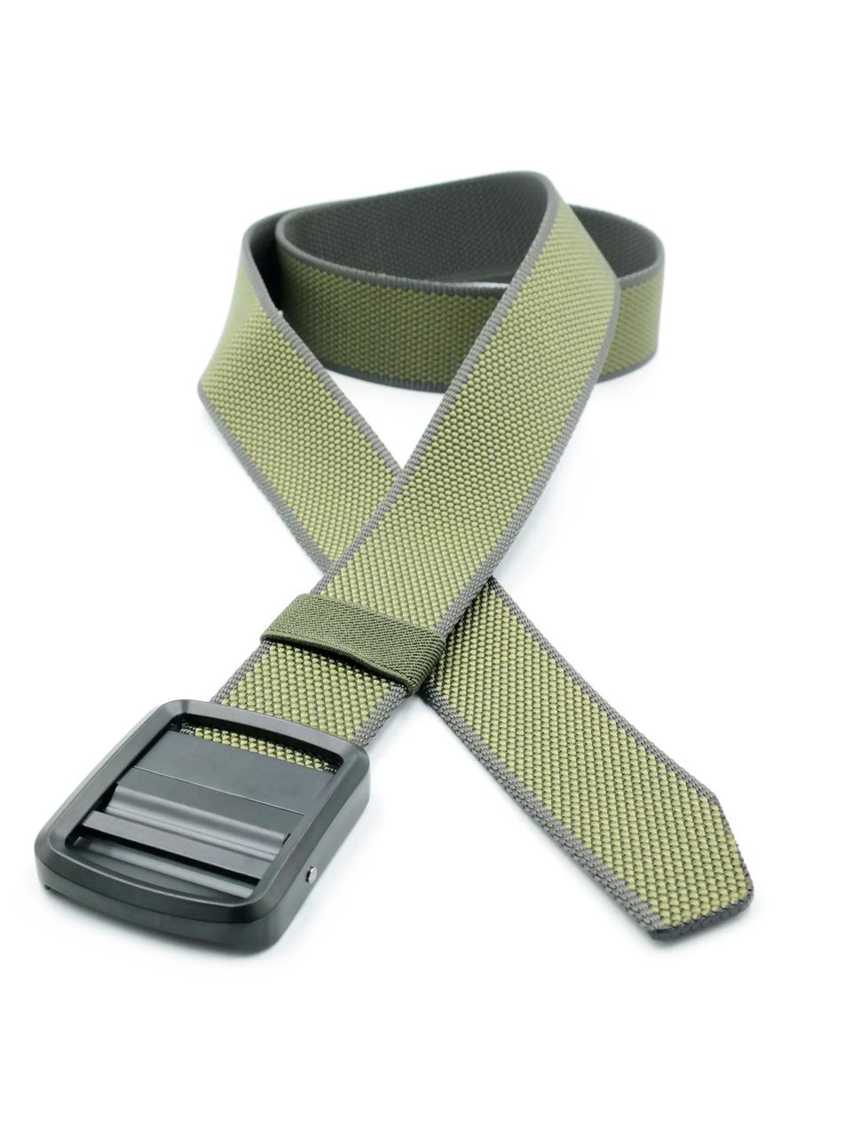 Ремінь тканинний двосторонній Weatro Хакі + Сірий tkn-dvst-38k-007, фото 1