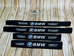 Захисна плівка BMW 5D із вуглецевого волокна самоклеюча 4шт, 2х(60х7см)  2х(40х7см)