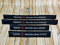 Захисна плівка Mercedes-Benz 5D із вуглецевого волокна самоклеюча 4шт, 2х(60х7см)  2х(40х7см)