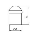 Упор дверний DS PF-40 CP-8 хром, фото 2