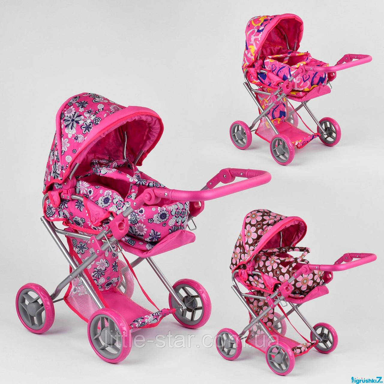 Коляска для ляльки 9346 Melogo 2 в 1, демісезон, переноска, регульована ручка