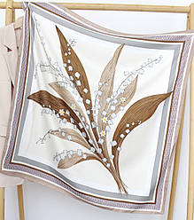 Хустка шовкова "Сандра конвалія" молочна 208041