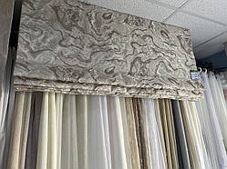 Римська штора 120 х 165 тканина онікс бежево молочний перламутр