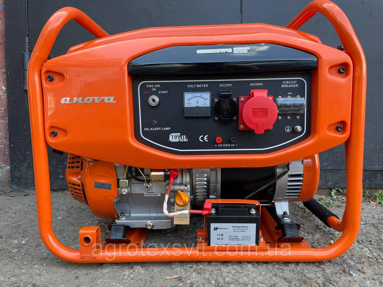 Генератор Anova GC 5500 TFE 5,5 КВт Бензин однофазний, фото 1
