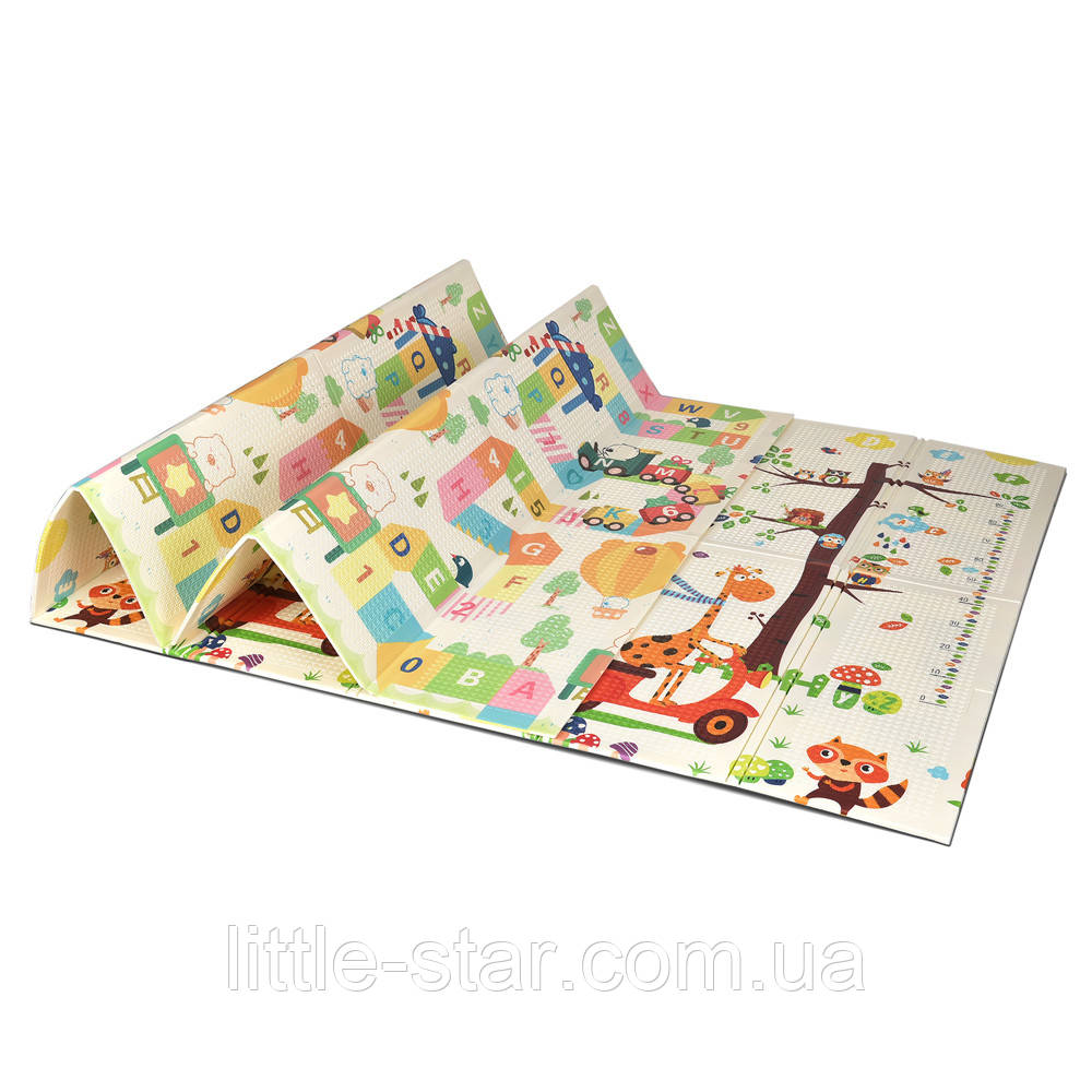 Двосторонній термоковрик дитячий ігровий складаний 1800*2000 мм, текстурне покриття