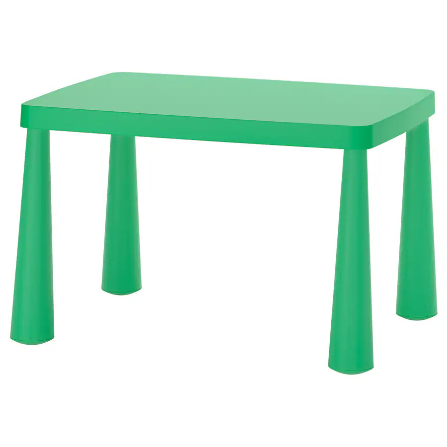 Дитячий столик яскраво-зелений, 77x55 см IKEA MAMMUT