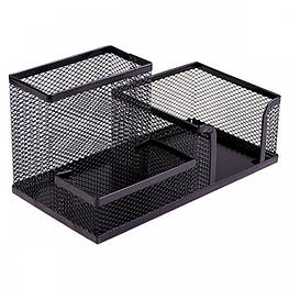 Підставка для канцелярії метал на 3 секції чорна - оригінал