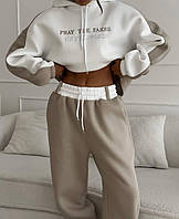 Спортивний костюм жіночий трехнить пенье на флісі молодіжний стильний якісний